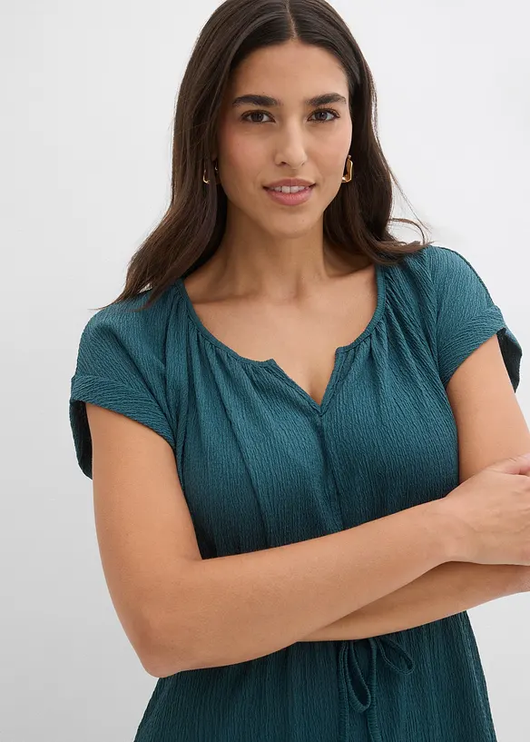 Jerseykl&auml;nning med &aring;tervunnen polyester och fint fall, bonprix