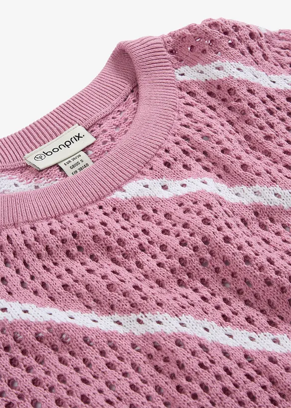 H&aring;lm&ouml;nstrad tr&ouml;ja i bomullsmix, bonprix