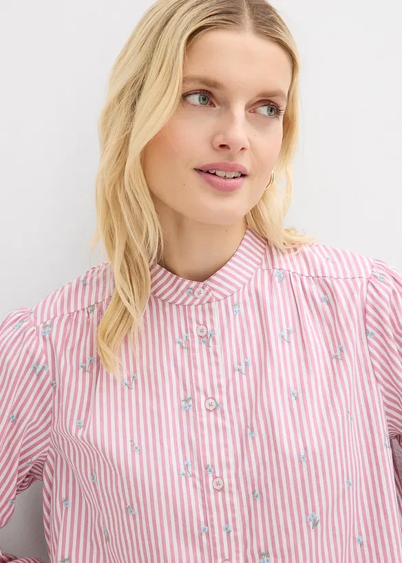 Blus med bomull, bonprix