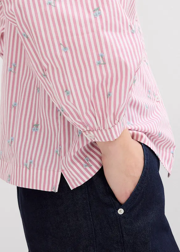 Blus med bomull, bonprix