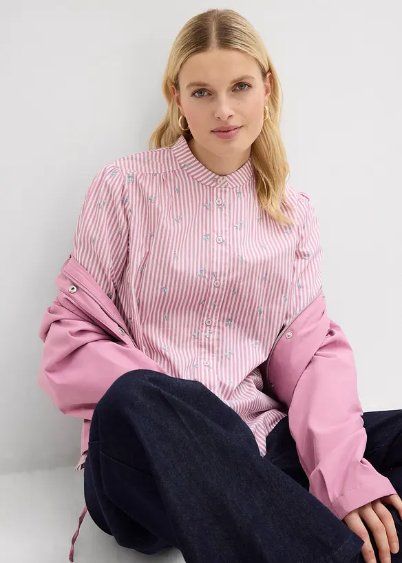 Blus med bomull, bonprix