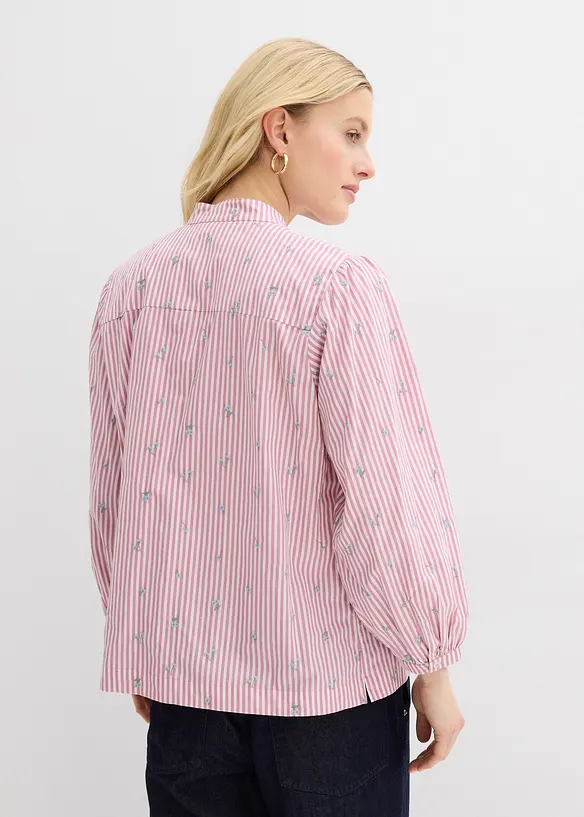 Blus med bomull, bonprix