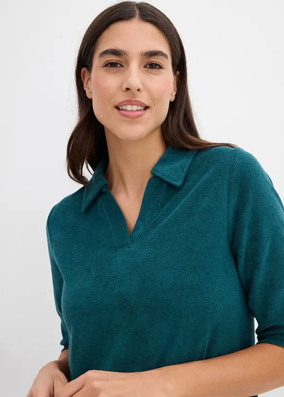 Kn&auml;l&aring;ng frott&eacute;kl&auml;nning med pik&eacute;krage, bonprix