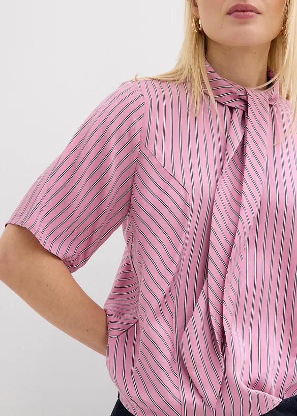 Knytblus i mjuk modal, bonprix