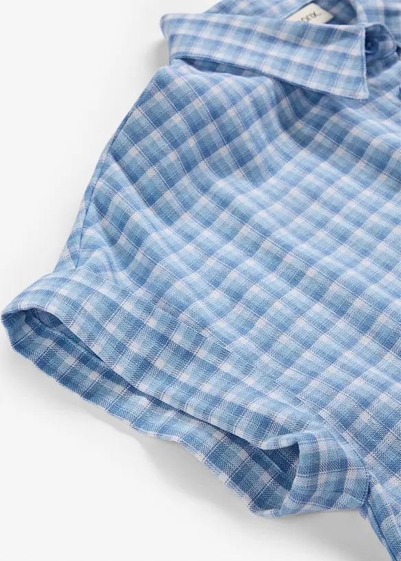 Skjortkl&auml;nning av linnemix, bonprix