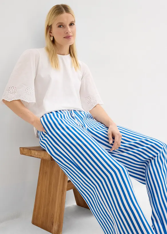 Marlenebyxa av viskosmix med mjukt fall, bonprix