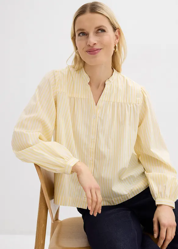 Blus av stabil poplin, bonprix