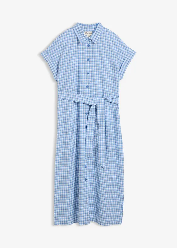 Skjortkl&auml;nning av linnemix, bonprix