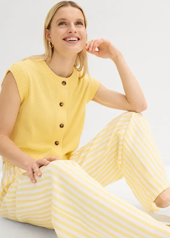 Marlenebyxa av viskosmix med mjukt fall, bonprix