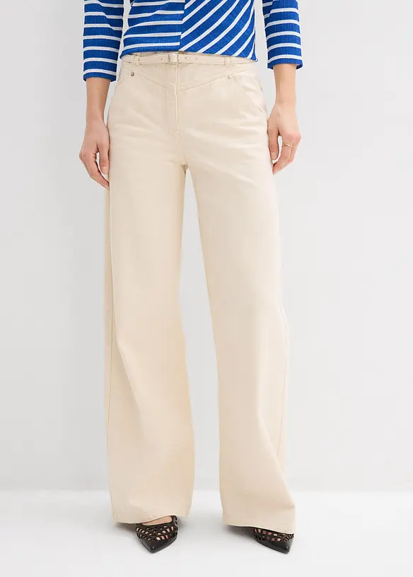 Twillbyxa av bomull, bonprix