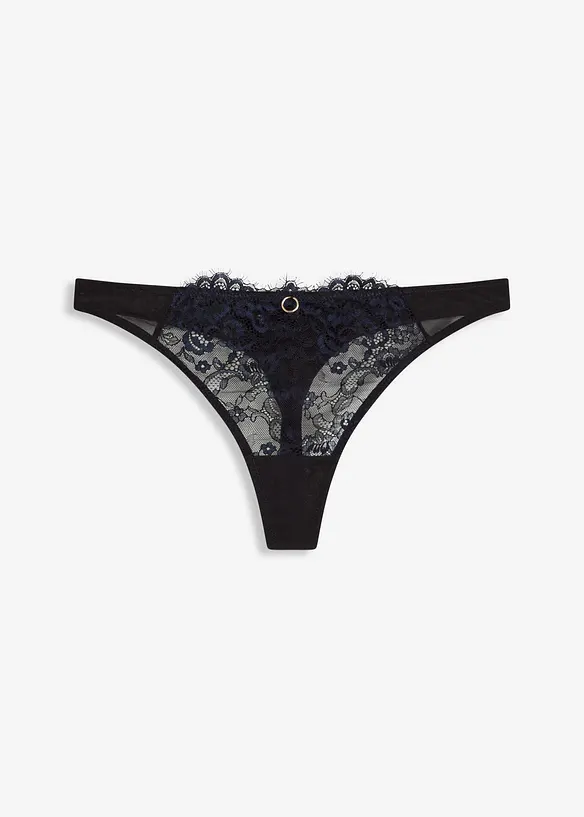 Stringtrosa i skir spets, bonprix