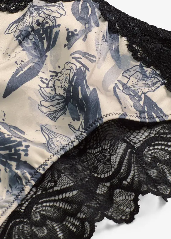 Trosa av m&ouml;nstrad satin, bonprix