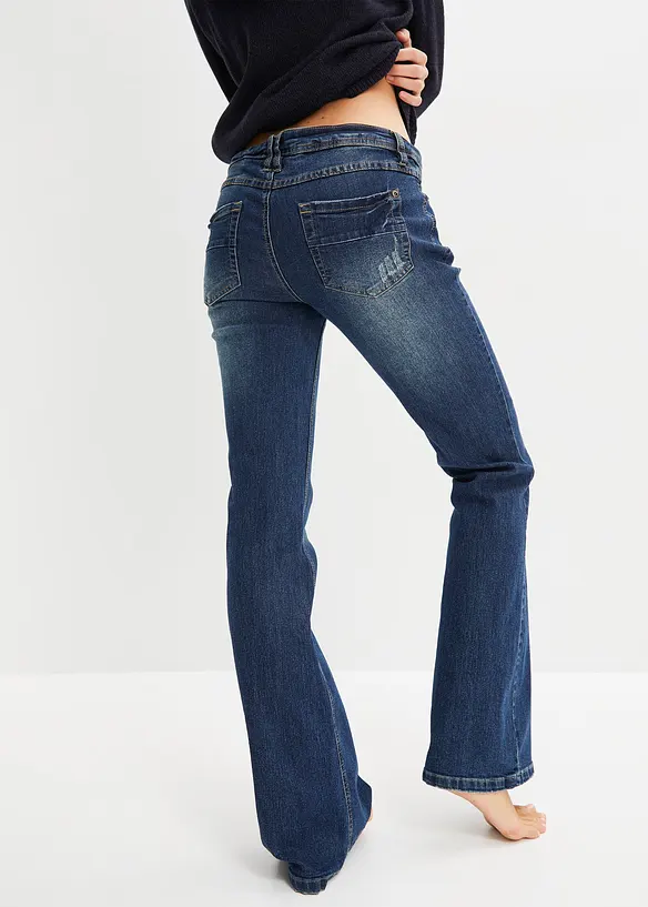 Flared Jeans Low Waist, Stretch, bonprix