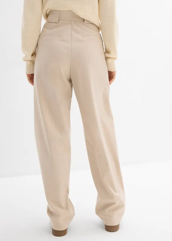 Byxa i barrelmodell med h&ouml;g midja, bonprix