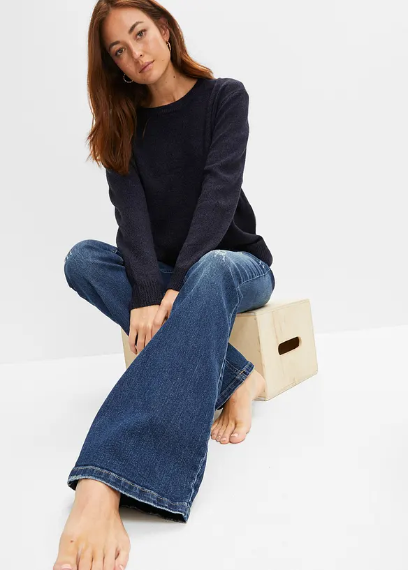 Flared Jeans Low Waist, Stretch, bonprix