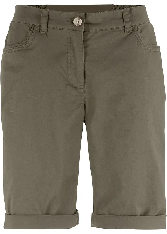 Papertouch-bermudas med bomull och bekv&auml;m midja, bonprix