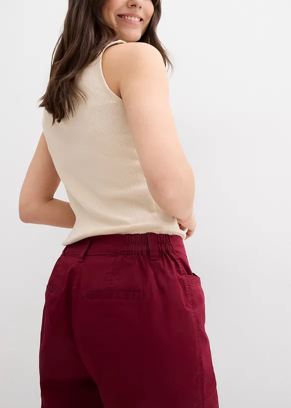 Papertouch-bermudas med bomull och bekv&auml;m midja, bonprix