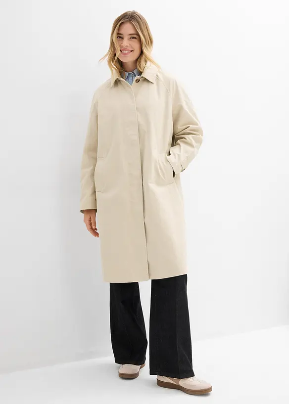 Enkelkn&auml;ppt trenchcoat, bonprix