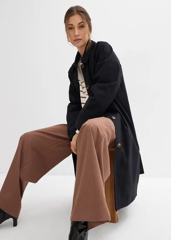 Enkelkn&auml;ppt trenchcoat, bonprix