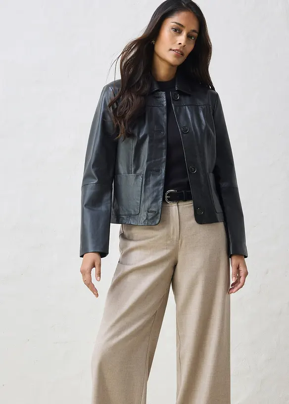 Skinnjacka i lammnappa, bonprix