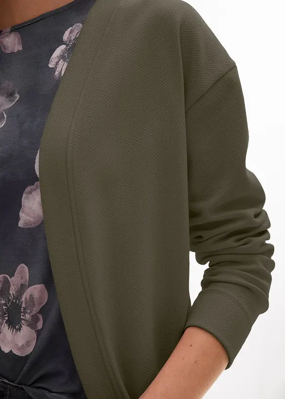 L&aring;ng trik&aring;jacka av mjuk bomullsmix, bonprix