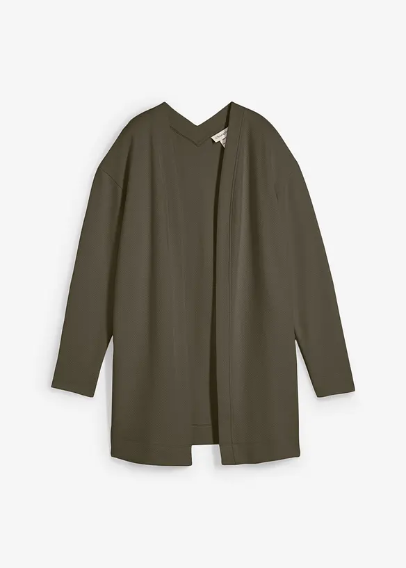 L&aring;ng trik&aring;jacka av mjuk bomullsmix, bonprix