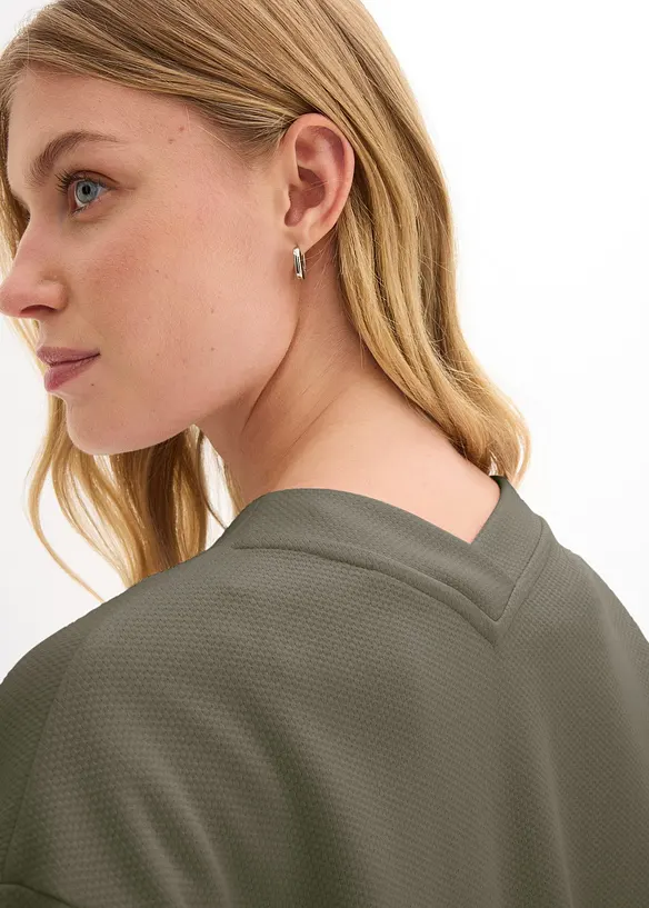 L&aring;ng trik&aring;jacka av mjuk bomullsmix, bonprix