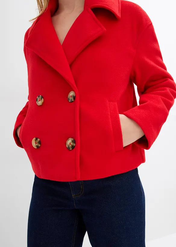 Skepparkavaj i oversizemodell med yllelook, bonprix