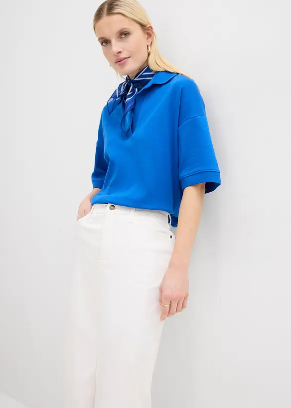 Jeanskjol i midil&auml;ngd, bonprix