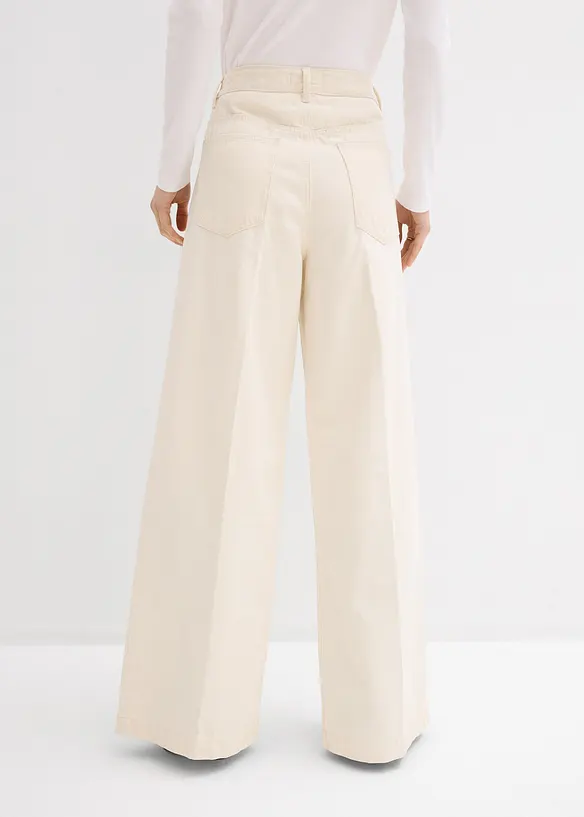 Super Wide Leg Jeans Mid Waist, bonprix