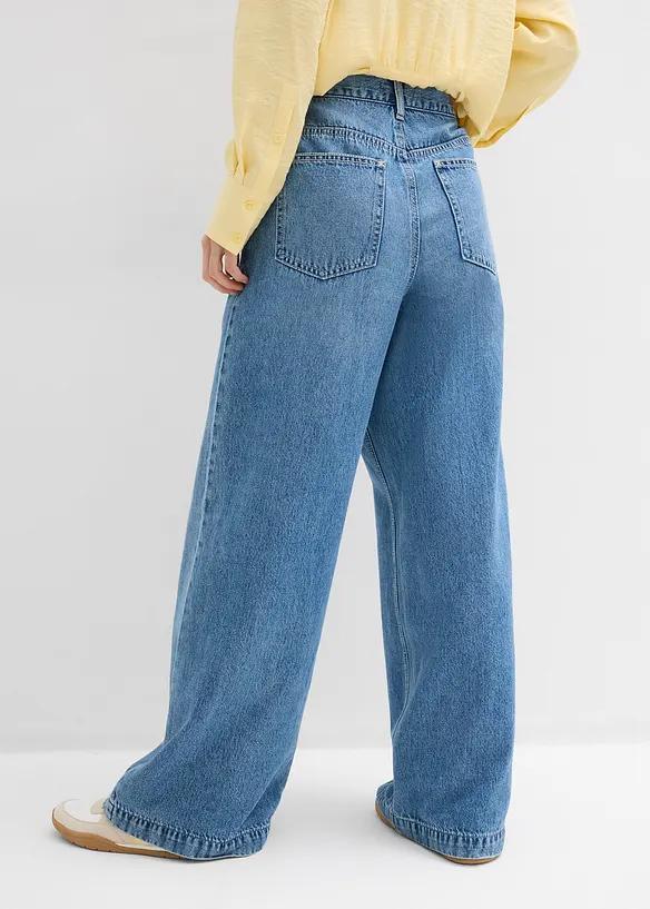 Super Wide Leg Jeans Mid Waist, bonprix