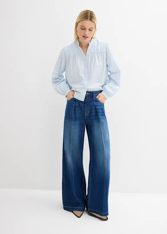 Super Wide Leg Jeans Mid Waist, bonprix