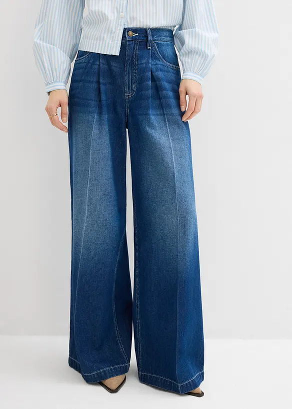 Super Wide Leg Jeans Mid Waist, bonprix