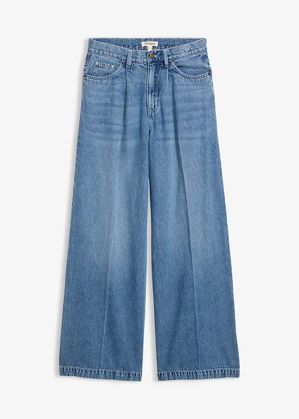 Super Wide Leg Jeans Mid Waist, bonprix
