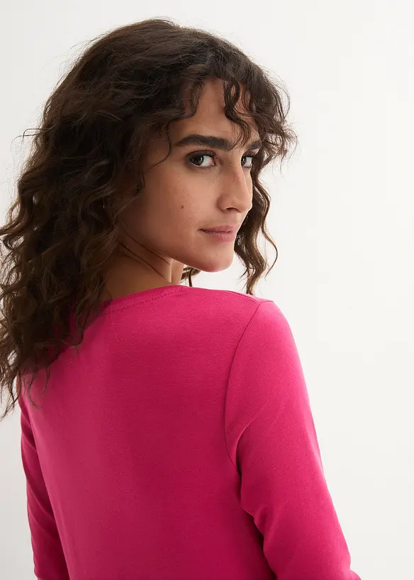 L&aring;ng&auml;rmad topp i ekologisk bomull, bonprix