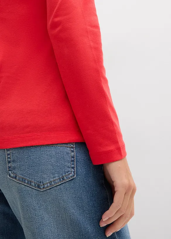 L&aring;ng&auml;rmad topp i ekologisk bomull, bonprix