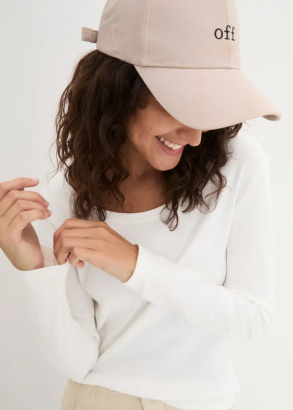 L&aring;ng&auml;rmad topp i ekologisk bomull, bonprix