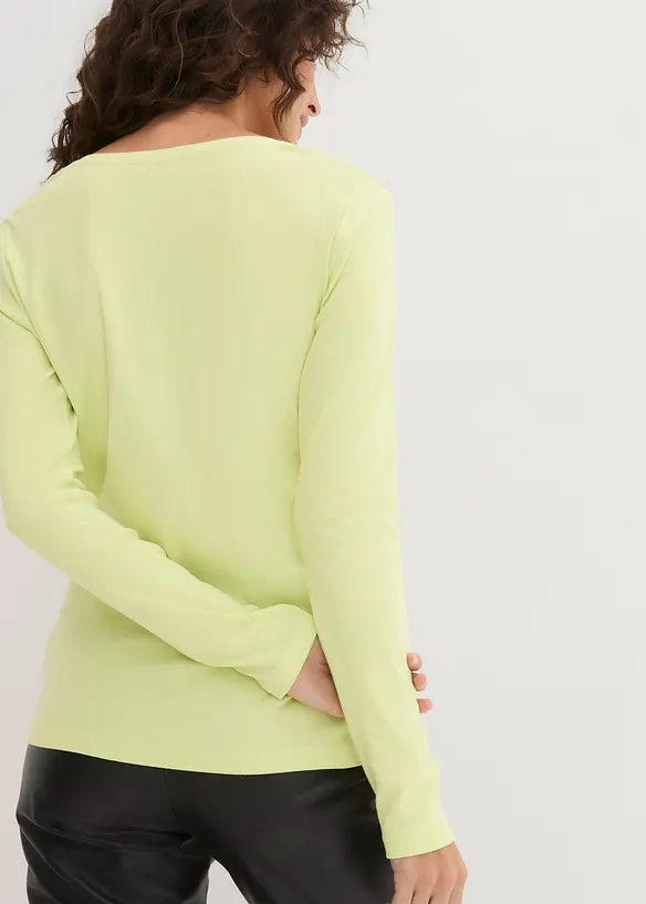 L&aring;ng&auml;rmad topp i ekologisk bomull, bonprix