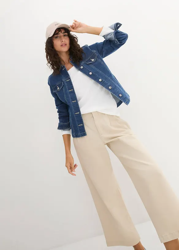 L&aring;ng&auml;rmad topp i ekologisk bomull, bonprix