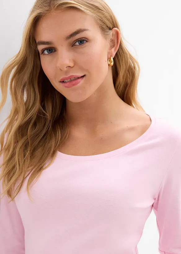 L&aring;ng&auml;rmad topp i ekologisk bomull, bonprix