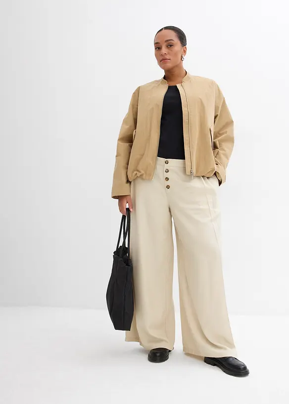 L&aring;ng&auml;rmad topp i ekologisk bomull, bonprix