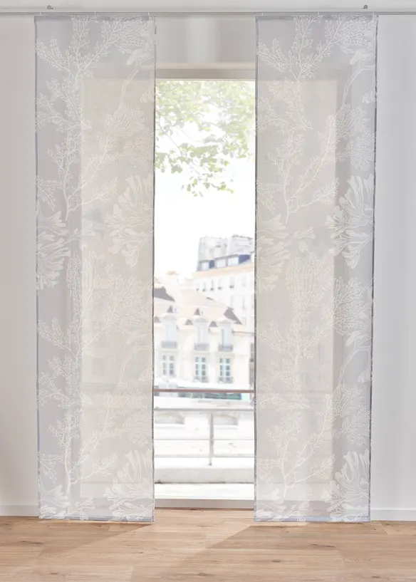 Panelgardin med blomm&ouml;nster (1-pack), bonprix