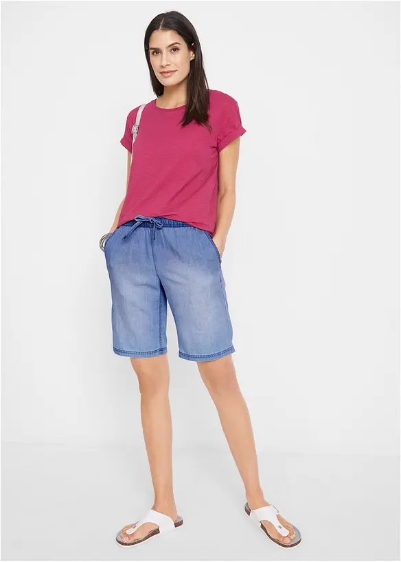 Kort&auml;rmad topp i fyrkantig modell, bonprix