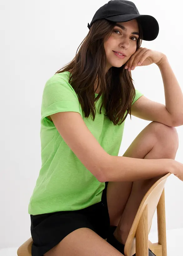 Kort&auml;rmad topp i fyrkantig modell, bonprix