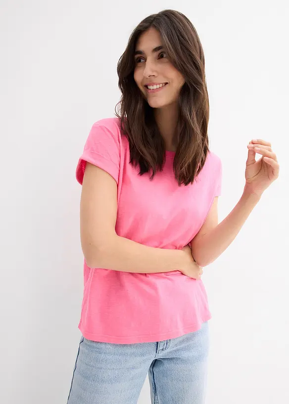 Kort&auml;rmad topp i fyrkantig modell, bonprix