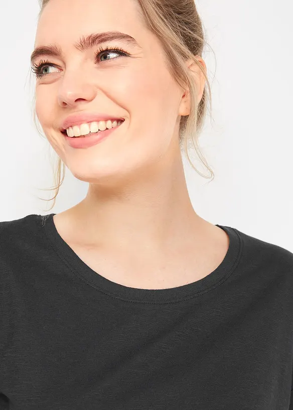 Kort&auml;rmad topp i fyrkantig modell, bonprix