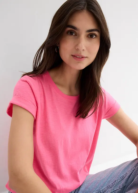 Kort&auml;rmad topp i fyrkantig modell, bonprix