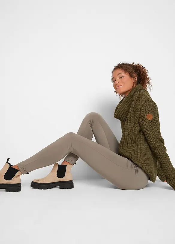 Termoleggings med res&aring;rmidja, bonprix