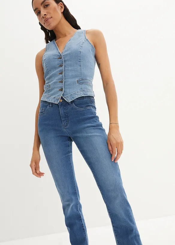 Stretchjeans Straight Mid Waist, bonprix