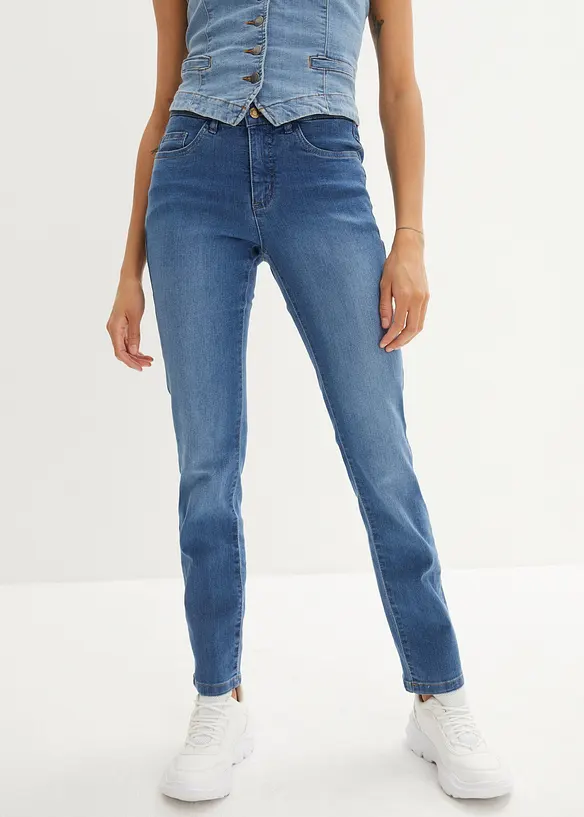 Stretchjeans Straight Mid Waist, bonprix